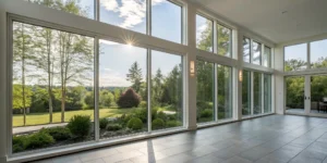 The best residential window film for heat reduction on a modern home's large, sunlit windows.