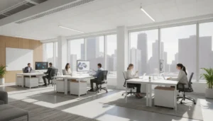 Chicago business office with professionally installed commercial window film